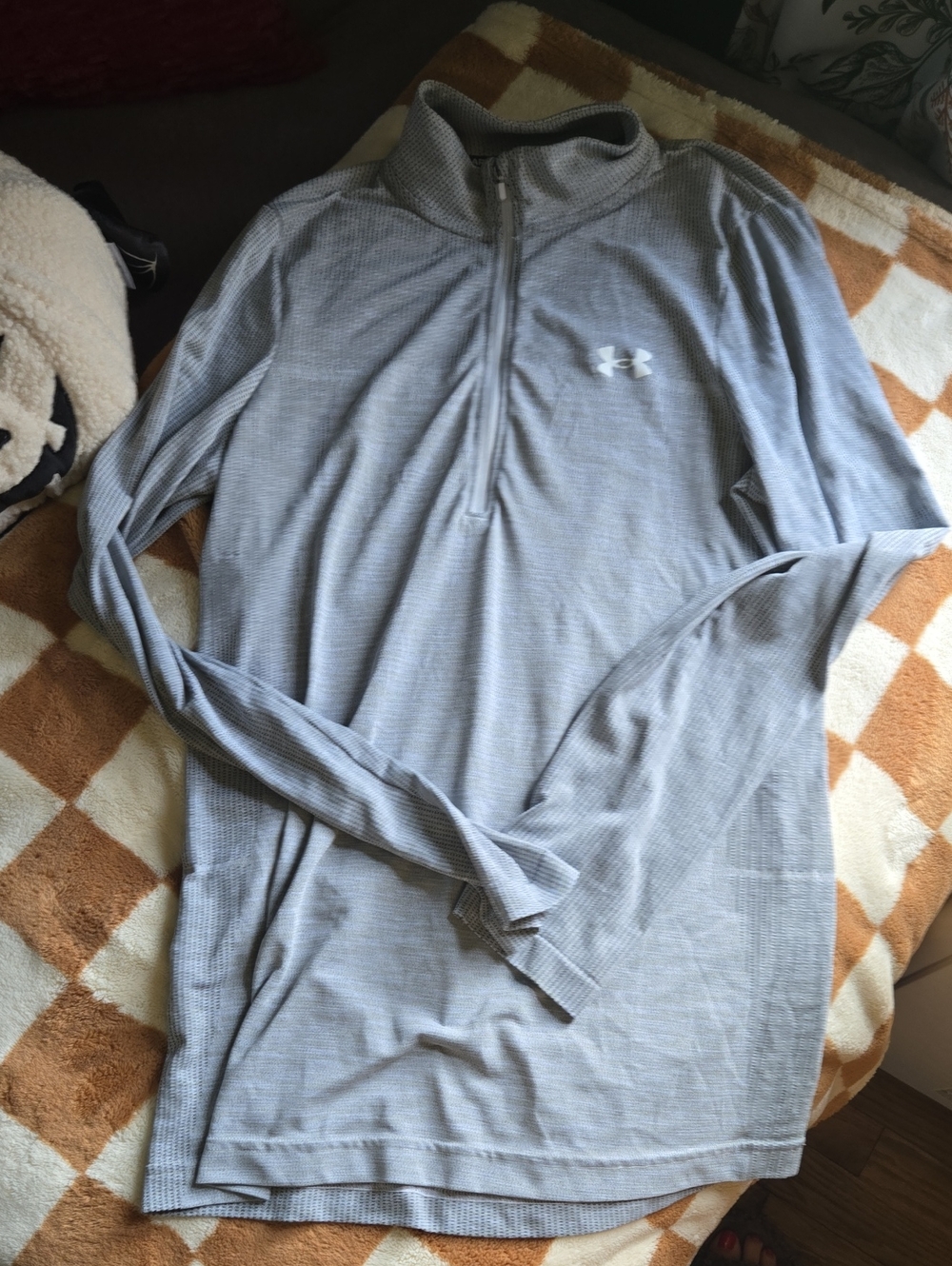 Under Armour Men's Heather Gray Quarter-Zip Performance Pullover